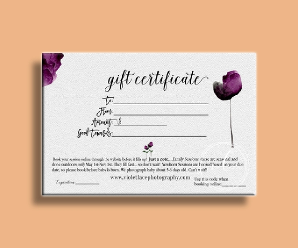 10+ Best Photography Gift Certificate Examples &amp; Templates [Download intended for Custom Gift Certificate Template