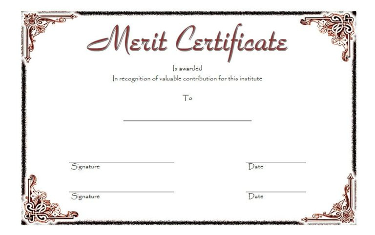 10+ Certificate Of Merit Templates Editable Free Download with regard to 7 Free Editable Pre K Graduation Certificates Word Pdf