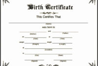 10 Editable Birth Certificate Template – Sampletemplatess with regard to New Puppy Birth Certificate Free Printable 8 Ideas