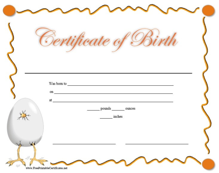 10 Free Printable Birth Certificate Templates (Word &amp; Pdf) ~ Best intended for Fresh Birth Certificate Templates For Word