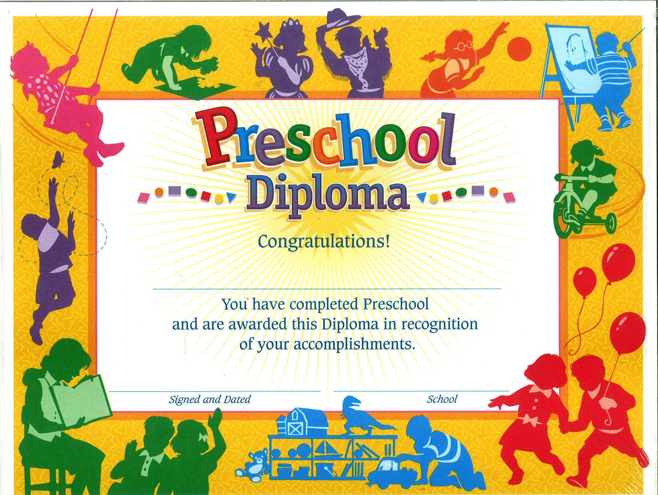 11+ Preschool Certificate Templates - Pdf | Free &amp; Premium Templates regarding Pre K Diploma Certificate Editable Templates