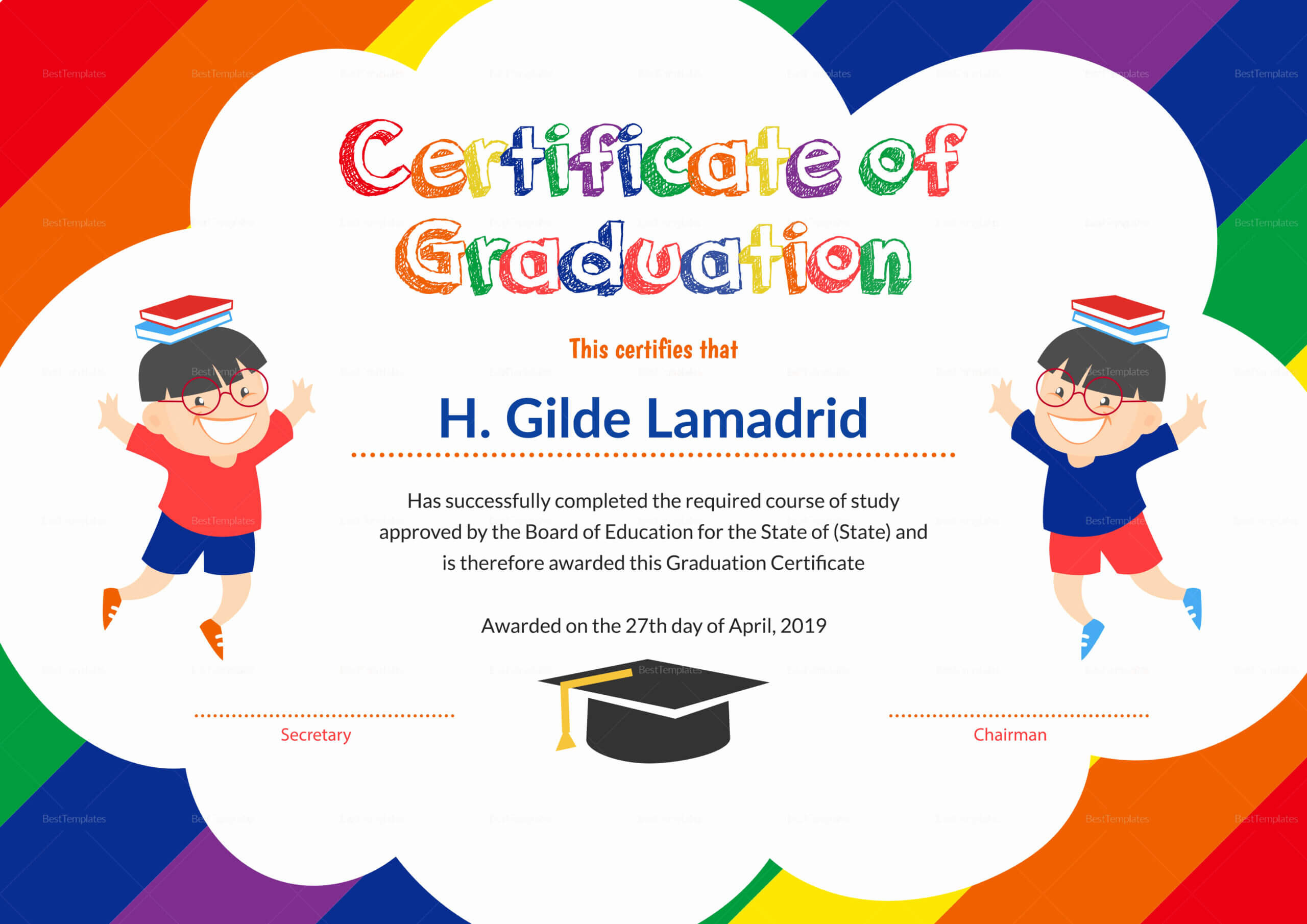12 Unique Preschool Graduation Certificate Template Free For Preschool with regard to Fantastic Kindergarten Graduation Certificate Printable