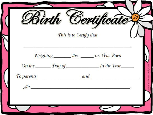 19+ Birth Certificate Templates | Word, Excel &amp; Pdf Templates | Birth with Fresh Birth Certificate Templates For Word