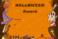 20 Best Halloween Award Certificate Templates (Word, Pdf) pertaining to Halloween Costume Certificate