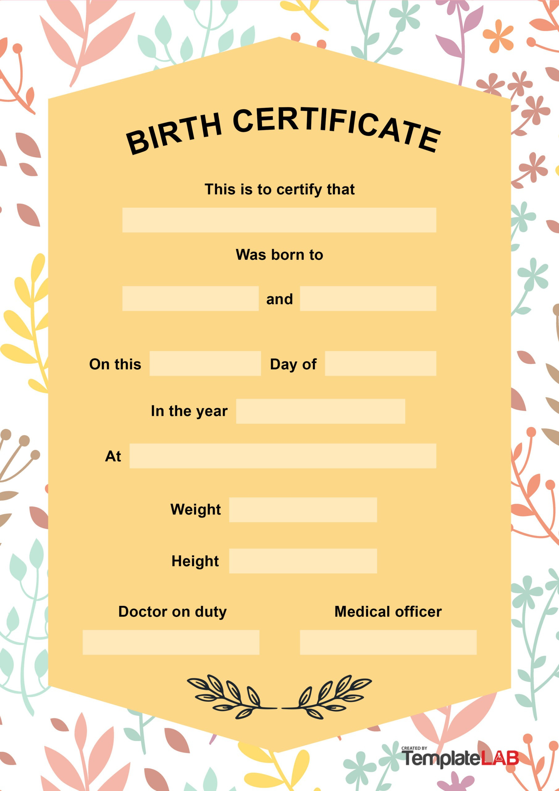 27 Birth Certificate Templates (Word, Ppt &amp; Pdf) ᐅ Templatelab inside Fresh Birth Certificate Templates For Word