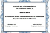 31 Free Certificate Of Appreciation Templates And Letters – Free inside Fantastic Template For Certificate Of Appreciation In Microsoft Word