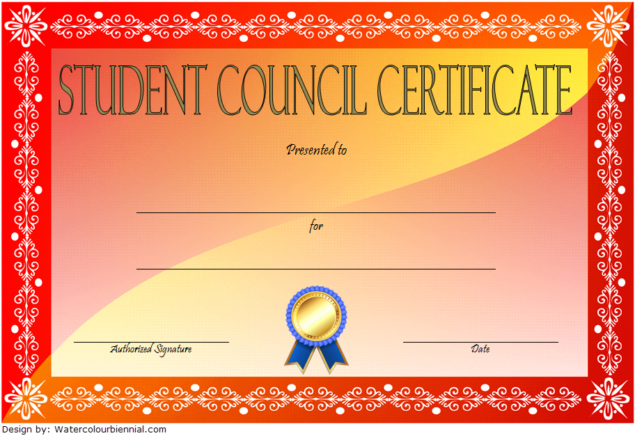 3Rd Student Council Certificate Template Free | Student For Student for Student Leadership Certificate Template Ideas