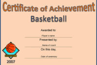 5+ Sports Certificates Free Download for 7 Basketball Achievement Certificate Editable Templates