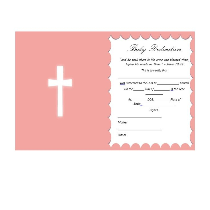 50 Free Baby Dedication Certificate Templates - Printable Templates inside Amazing Baby Dedication Certificate Template