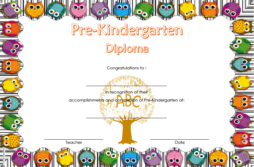7 Best Images Of Printable Kindergarten Diploma Template Kindergarten with Kindergarten Graduation Certificates To Print Free