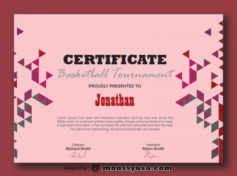 7 Examples Of Basketball Tournament Certificate Templates | Mous Syusa with regard to 7 Basketball Achievement Certificate Editable Templates