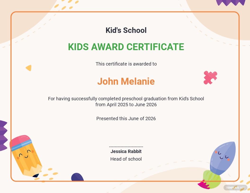 7+ Free Graduation Ceremony Certificate Templates [Customize &amp; Download pertaining to 7 Kindergarten Diploma Certificate Templates Free