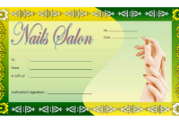 7+ Free Printable Manicure Gift Certificate Template Ideas Intended For for Fascinating Nail Salon Gift Certificate Template