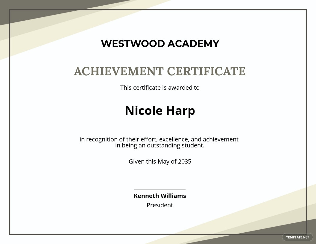 Academic Achievement Certificate Template [Free Jpg] - Word | Template pertaining to 7 Scholarship Award Certificate Editable Templates