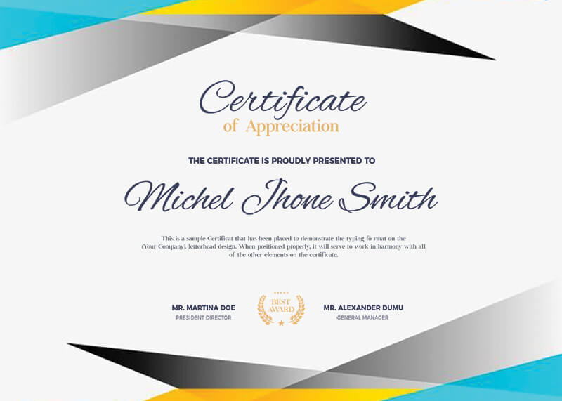 Academic Award Certificate Template Collection in Academic Award Certificate Template