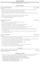 accounting internship resume templates PDF