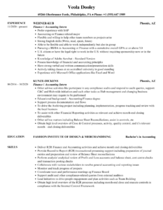 accounting internship resume templates