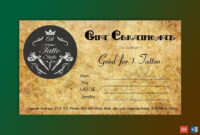 Antique Style Tattoo Gift Certificate Template | Gift Certificate throughout Awesome Tattoo Gift Certificate Template