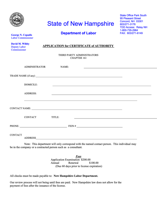 Application For Certificate Of Authority Form Printable Pdf Download in Certificate Of Authorization Template