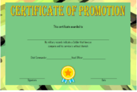 Army Certificate Of Promotion Template with regard to Promotion Certificate Template