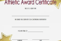 Athletic Award Certificate Template – 10+ Best Designs Free for Certificate Of Participation Template Doc 7 Ideas