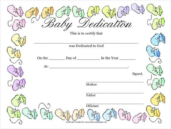 Baby Dedication Certificate Template - 21+ Free Word, Pdf Documents for Fantastic Free Fillable Baby Dedication Certificate Download