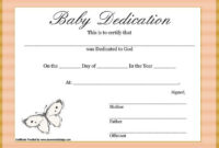 Baby Dedication Certificate Template – 21+ Free Word, Pdf Documents intended for Fantastic Free Fillable Baby Dedication Certificate Download