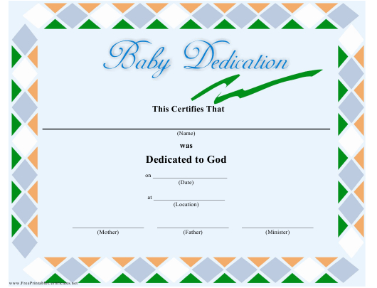 Baby Dedication Certificate Template Download Printable Pdf with Amazing Baby Dedication Certificate Template