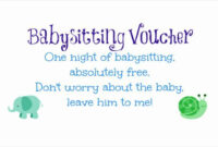Babysitting Certificate Template Free Beautiful 11 Baby Sitting Coupon regarding Awesome 7 Babysitting Gift Certificate Template Ideas