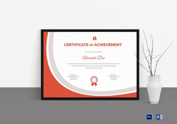 Badminton Certificate - 4+ Word, Psd Format Download | Free &amp; Premium intended for Badminton Achievement Certificate Templates