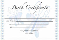 Birth Certificate Fake Template New 015 Template Ideas Design Birth pertaining to New Fake Birth Certificate Template
