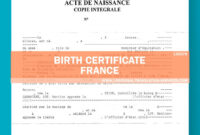 Birth Certificate Translation Template From France (Madeexpert) regarding Free Birth Certificate Translation Template