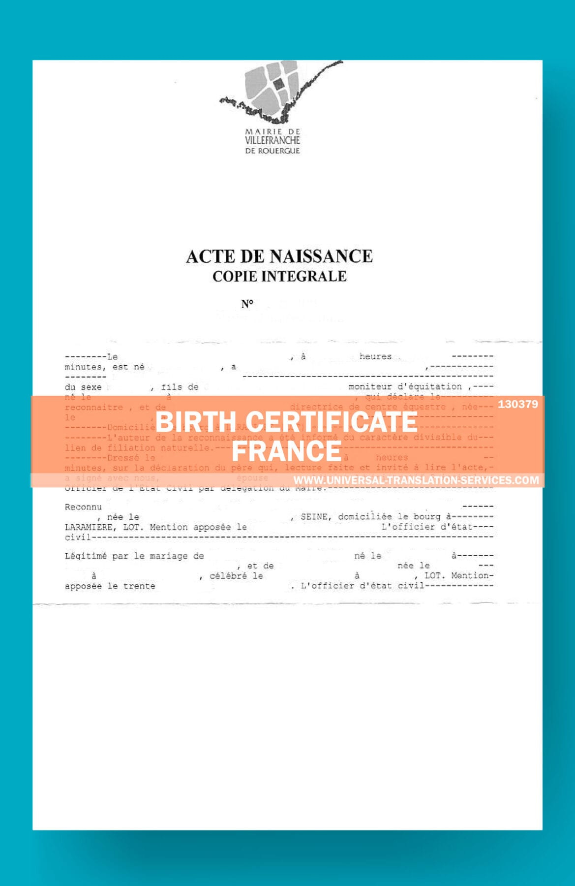 Birth Certificate Translation Template From France (Madeexpert) regarding Free Birth Certificate Translation Template