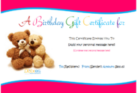 Birthday Gift Certificate Templates (For Girls And Boys) inside Free Gift Certificate Template In Word 7 Designs