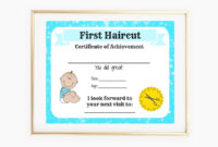 Boys First Haircut Certificate Baby First Haircut Photo - Etsy regarding New First Haircut Certificate
