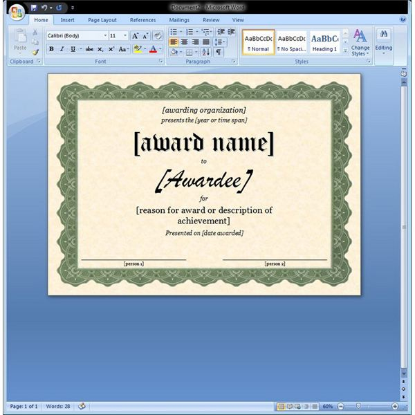 Certificate Of Appreciation Template In Word in Template For Certificate Of Appreciation In Microsoft Word