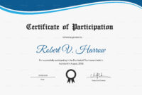Certificate Of Participation Template Word | Creative Design Templates throughout Certification Of Participation Free Template