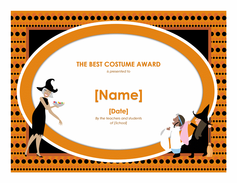 Certificates - Office throughout Amazing Halloween Costume Certificate