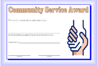 Community Service Award Certificate Template Free 4 within New 9 Math Achievement Certificate Template Ideas