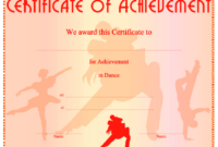 Dance Achievement Certificate Printable Certificate regarding Hip Hop Certificate Templates