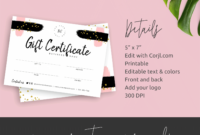 Diy Gift Certificate Template – Printable Small Business Gift Certificate pertaining to New Small Certificate Template