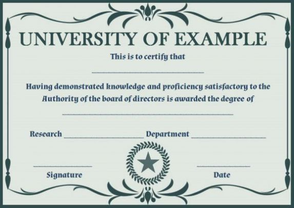 Doctorate Certificate Template throughout Doctorate Certificate Template