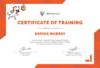 Dog Training Certificate Template [Free Jpg] – Google Docs, Illustrator inside Amazing Dog Obedience Certificate Template