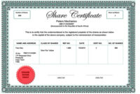 Downloadable Editable Share Certificate Template South Africa / 14 inside Fresh Editable Stock Certificate Template
