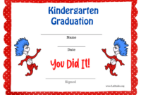 Dr Seuss Kindergarten Graduation Certificate (Fillable) – Acn Latitudes throughout Fantastic Kindergarten Graduation Certificate Printable