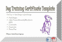 √ 20 Dog Training Certificate Template ™ In 2020 | Certificate regarding Dog Obedience Certificate Templates