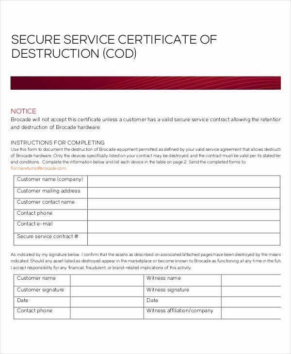 √ 20 Free Certificate Of Destruction Template ™ In 2020 (With Images with regard to Certificate Of Disposal Template