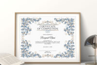 Editable Certificate Of Completion Template Printable Modern | Etsy In within Update Certificates That Use Certificate Templates