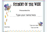 Education Certificates Student Of The Week Certificatestreet Com within Student Of The Week Certificate Templates