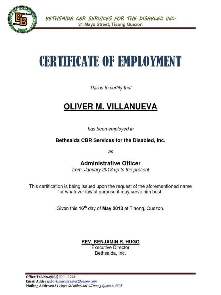 Employment Certificate - بحث Google‏ | Confusing Words, Employment, Words for Awesome Template Of Certificate Of Employment